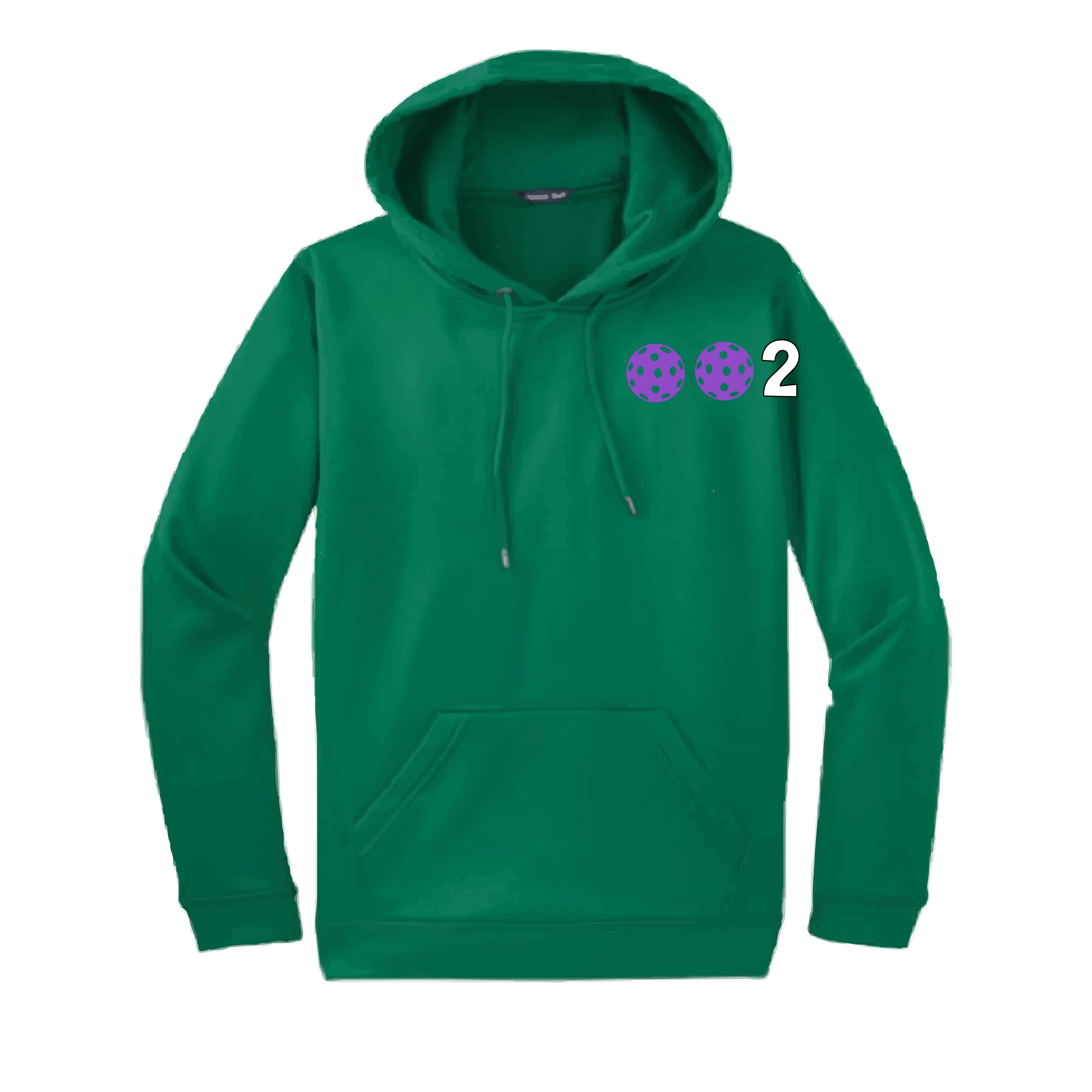 002 With Pickleballs Customizable (Colors Cyan Purple Rainbow) | Unisex Hoodie Pickleball Sweatshirt | 50% Cotton 50% Polyester