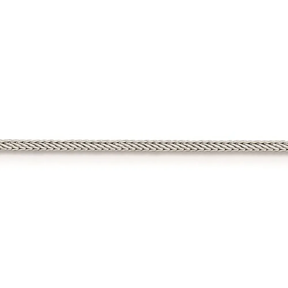 1.25mm Sterling Silver Diamond Cut Solid Round Franco Chain Necklace