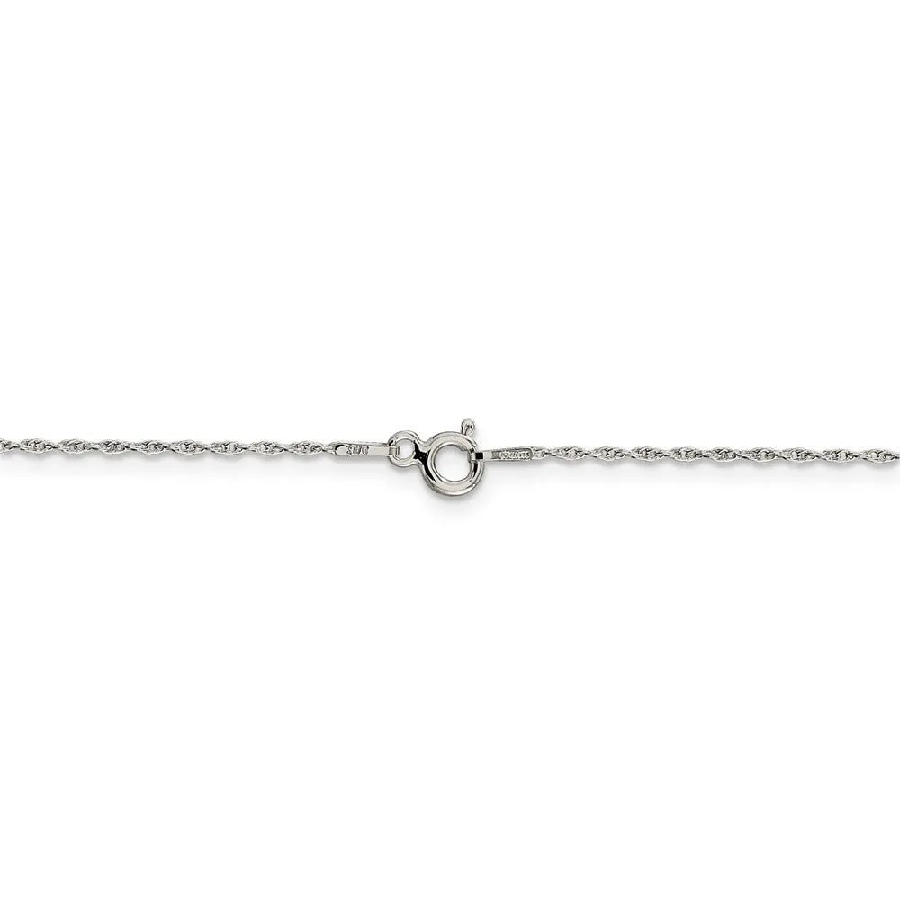 1.25mm Sterling Silver Solid Loose Rope Chain Necklace