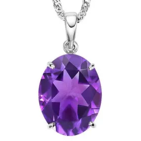 1/3 CT AMETHYST 10KT SOLID GOLD PENDANT