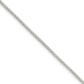 1.35mm Sterling Silver Solid D/C Octagonal Box Chain Necklace