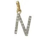 14k Gold and Diamond Initial Necklace