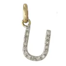 14k Gold and Diamond Initial Necklace