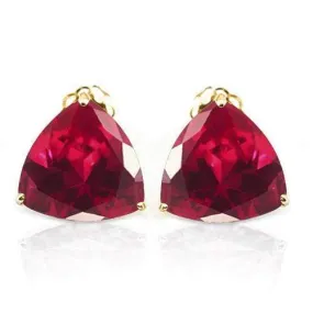 1.85 CT EUROPEAN RUBY 10KT SOLID GOLD EARRINGS STUD