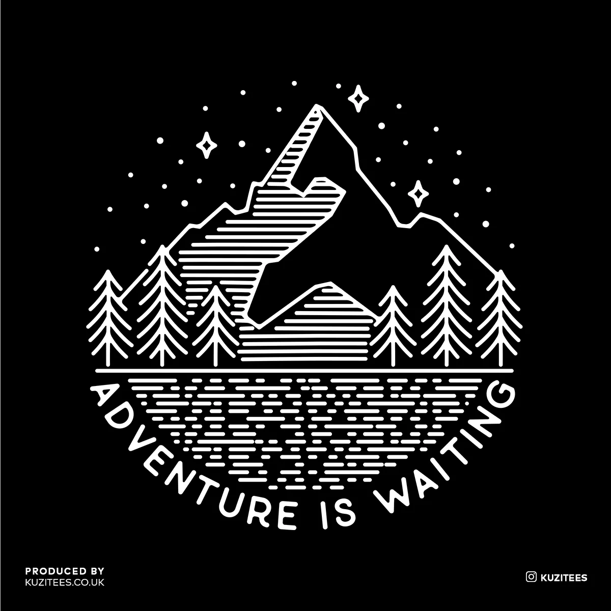 Adventure is Waiting Outdoor Minimal design T-shirt