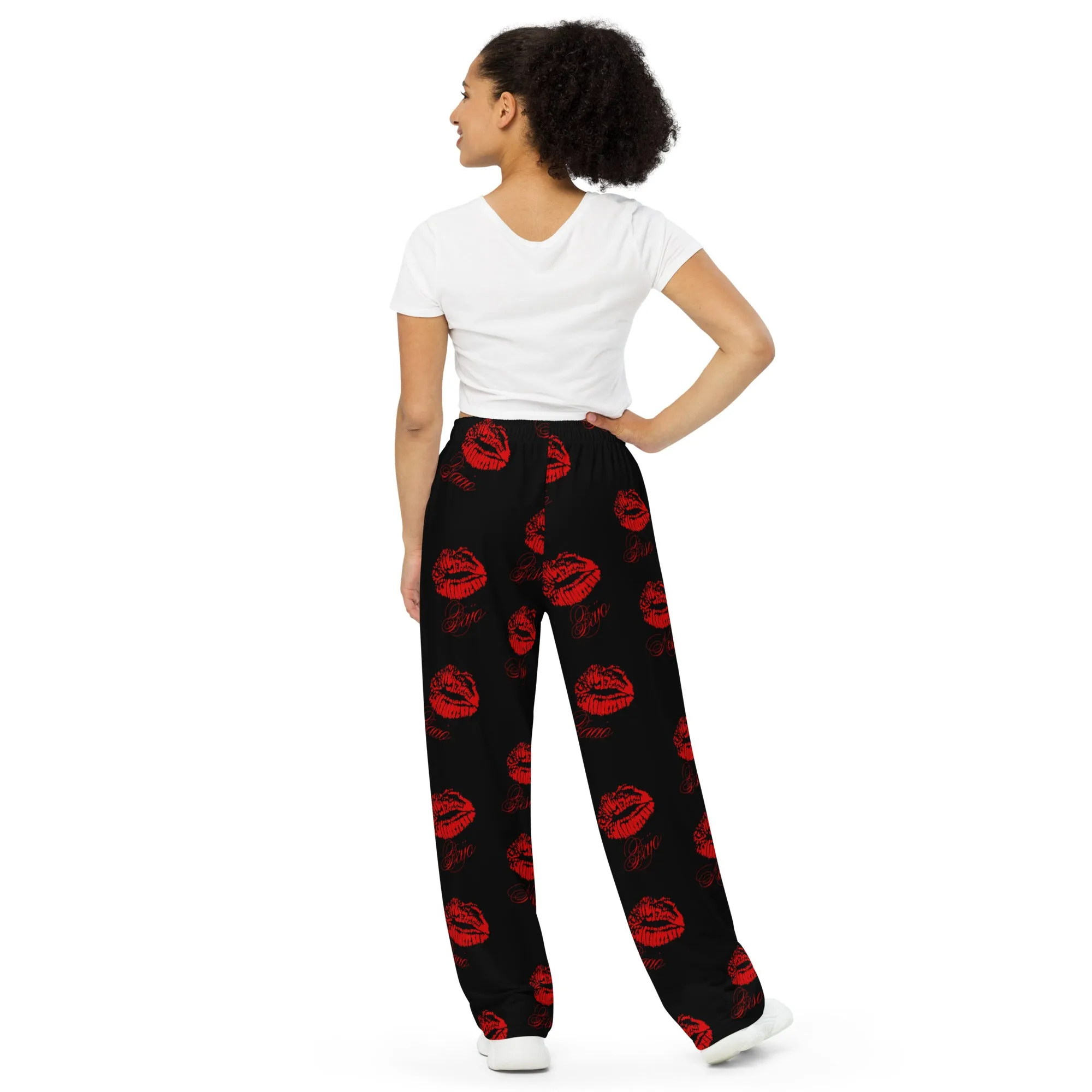 All-over print unisex wide-leg pants