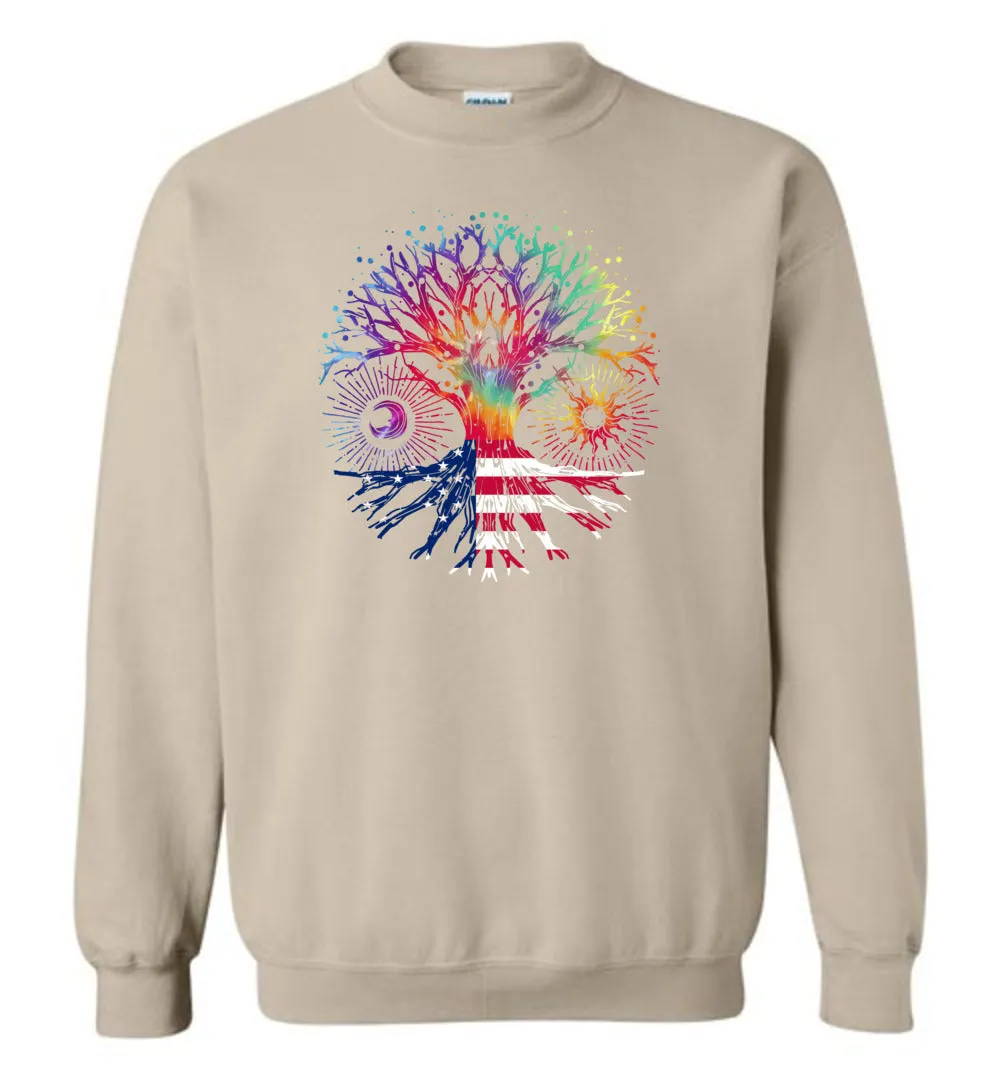 American Tie Dye - Tree of Life Crewneck Sweatshirt