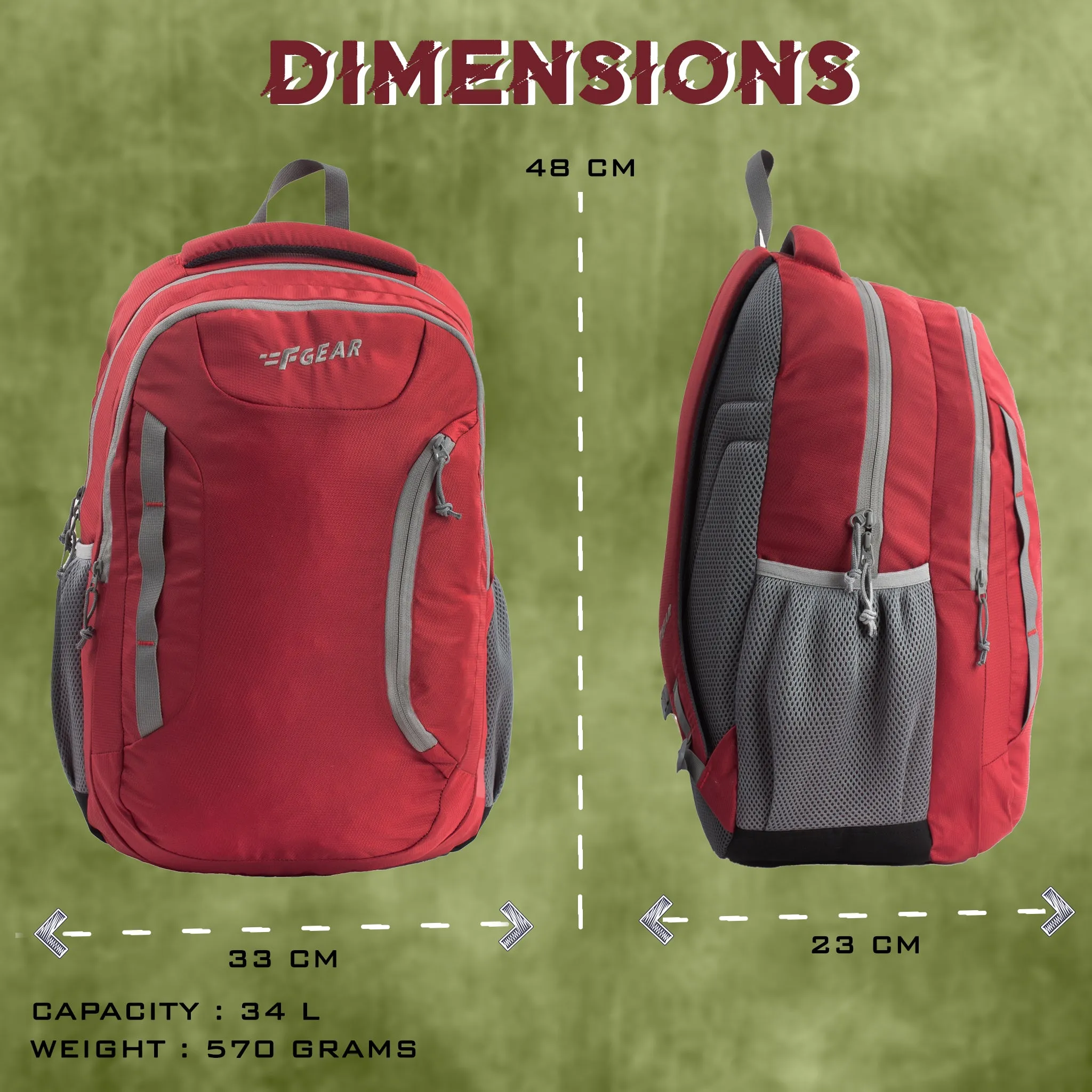 Amity 34L Red Laptop Backpack