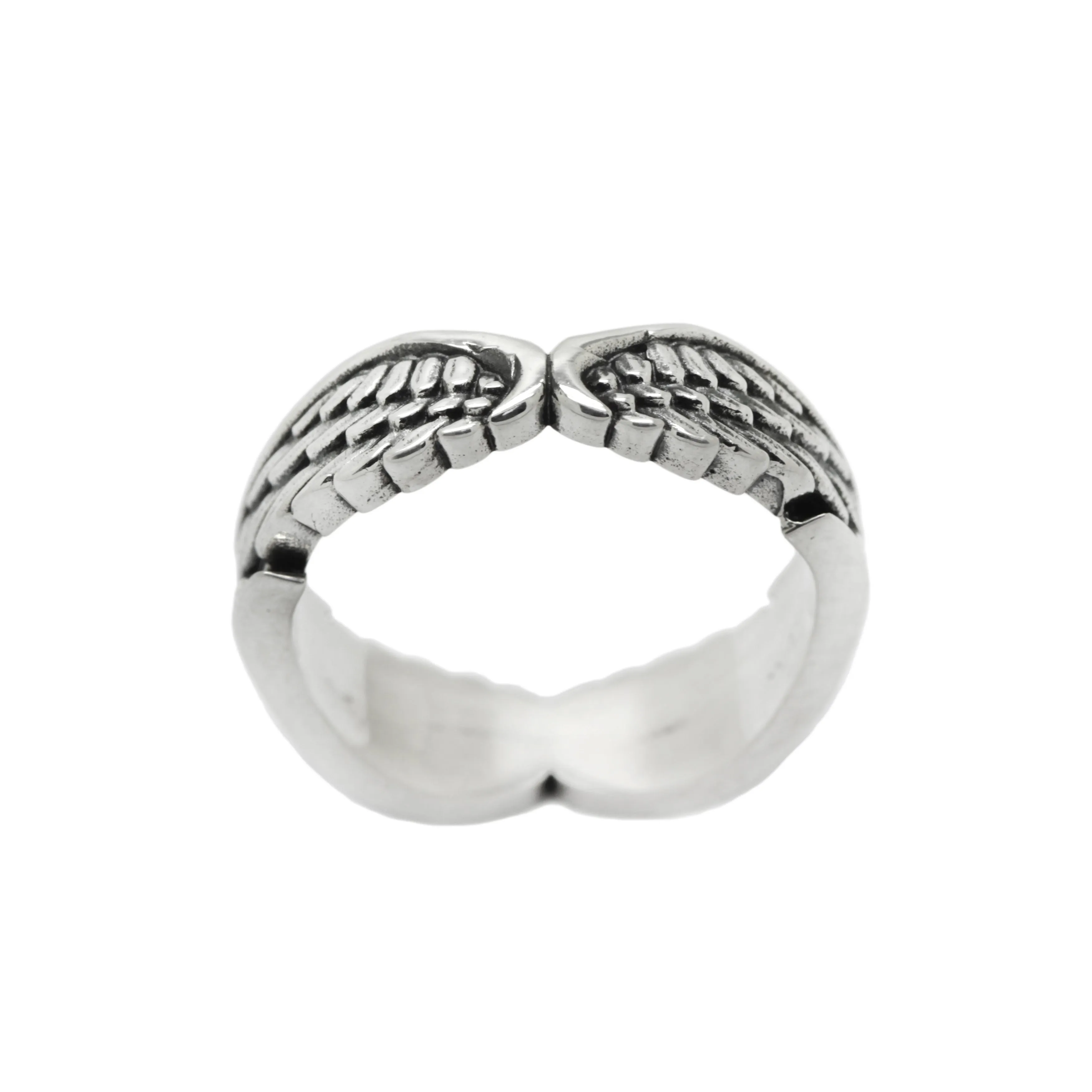 Angel Wings, Engagement Ring, Band Pinky Ring, Sterling Silver Woman Ring