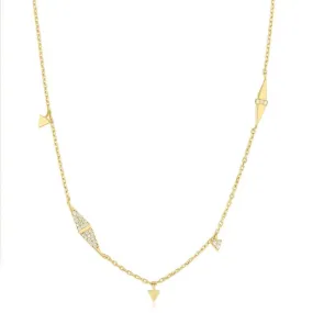 Ania Haie Gold Geometric Sparkle Chain Necklace