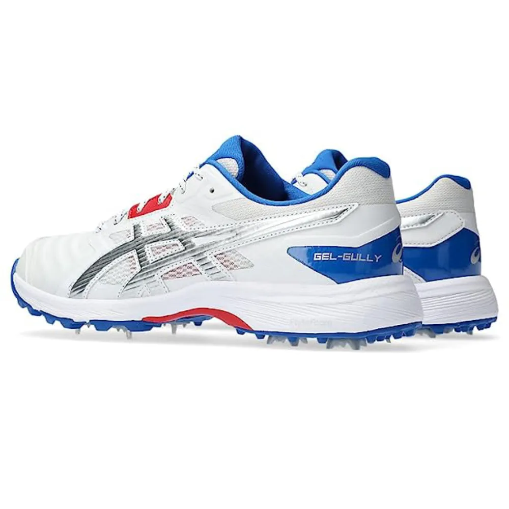 ASICS Men's Gel-Gully 7 Cricket Shoe (White/Pure Silver)