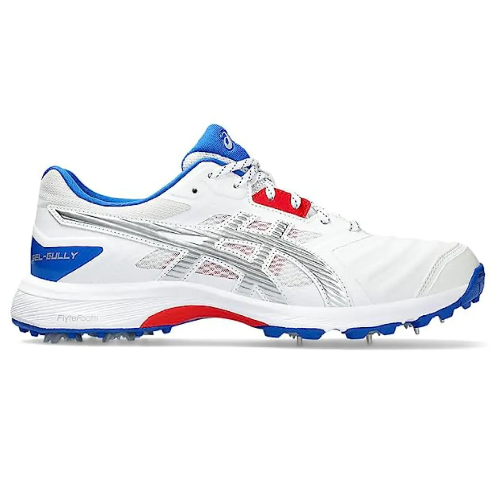 ASICS Men's Gel-Gully 7 Cricket Shoe (White/Pure Silver)