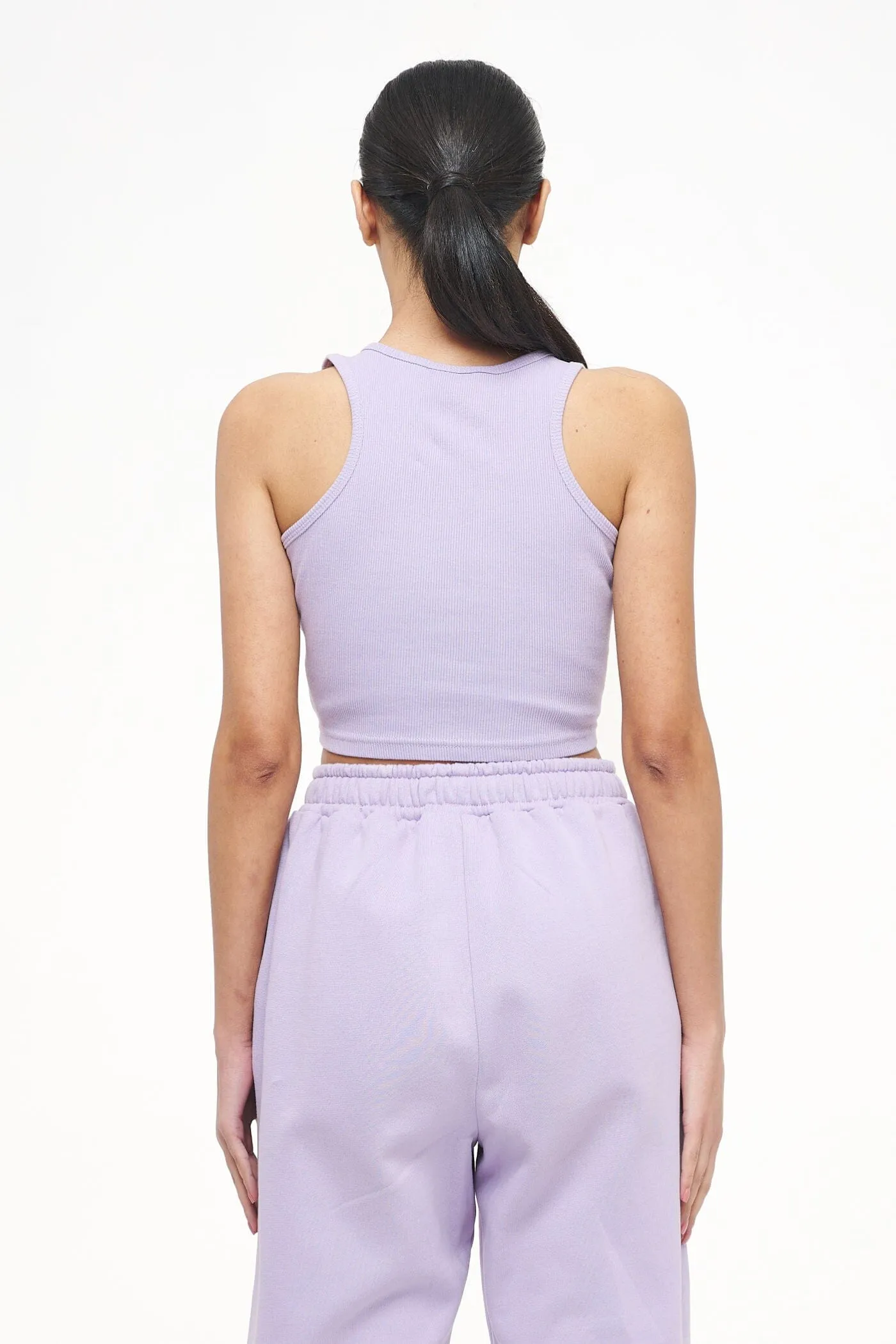 Ayla Crop Top Vintage Washed Purple Paste