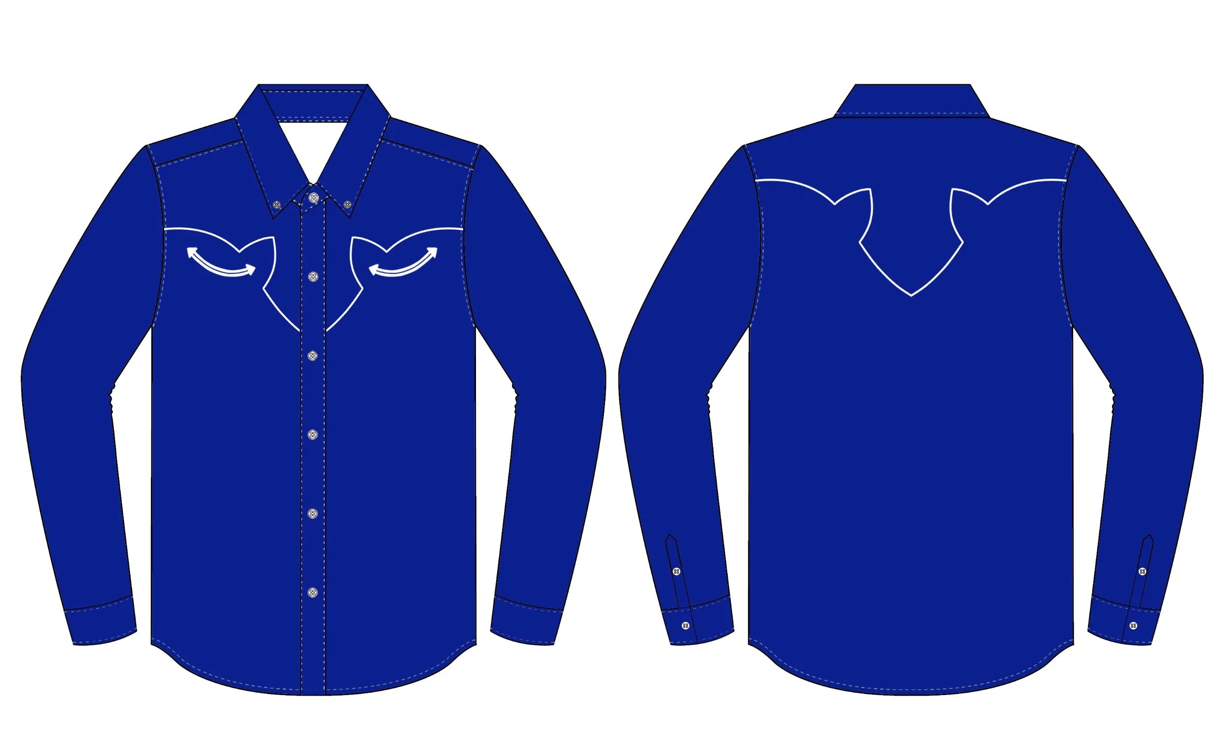 AZURE SATIN PERFORMANCE RODEO SHIRT