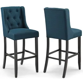 Baronet Bar Stool Upholstered Fabric Set of 2