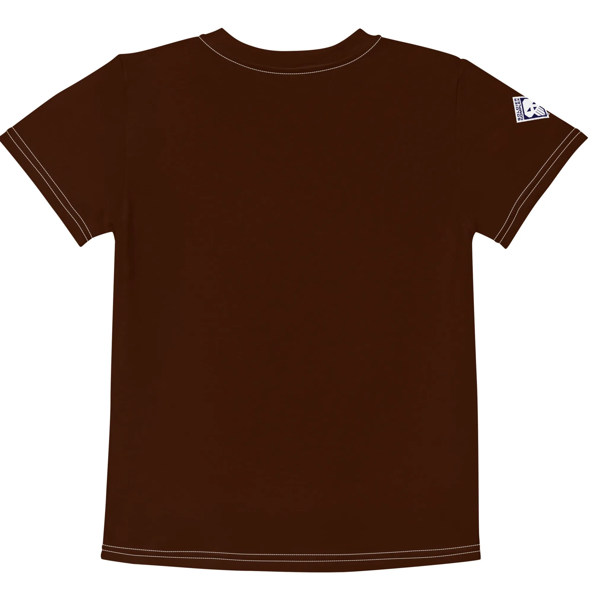 Beach Adventure: Girl's Short Sleeve Classic Jiu-Jitsu Rash Guard - Chocolate