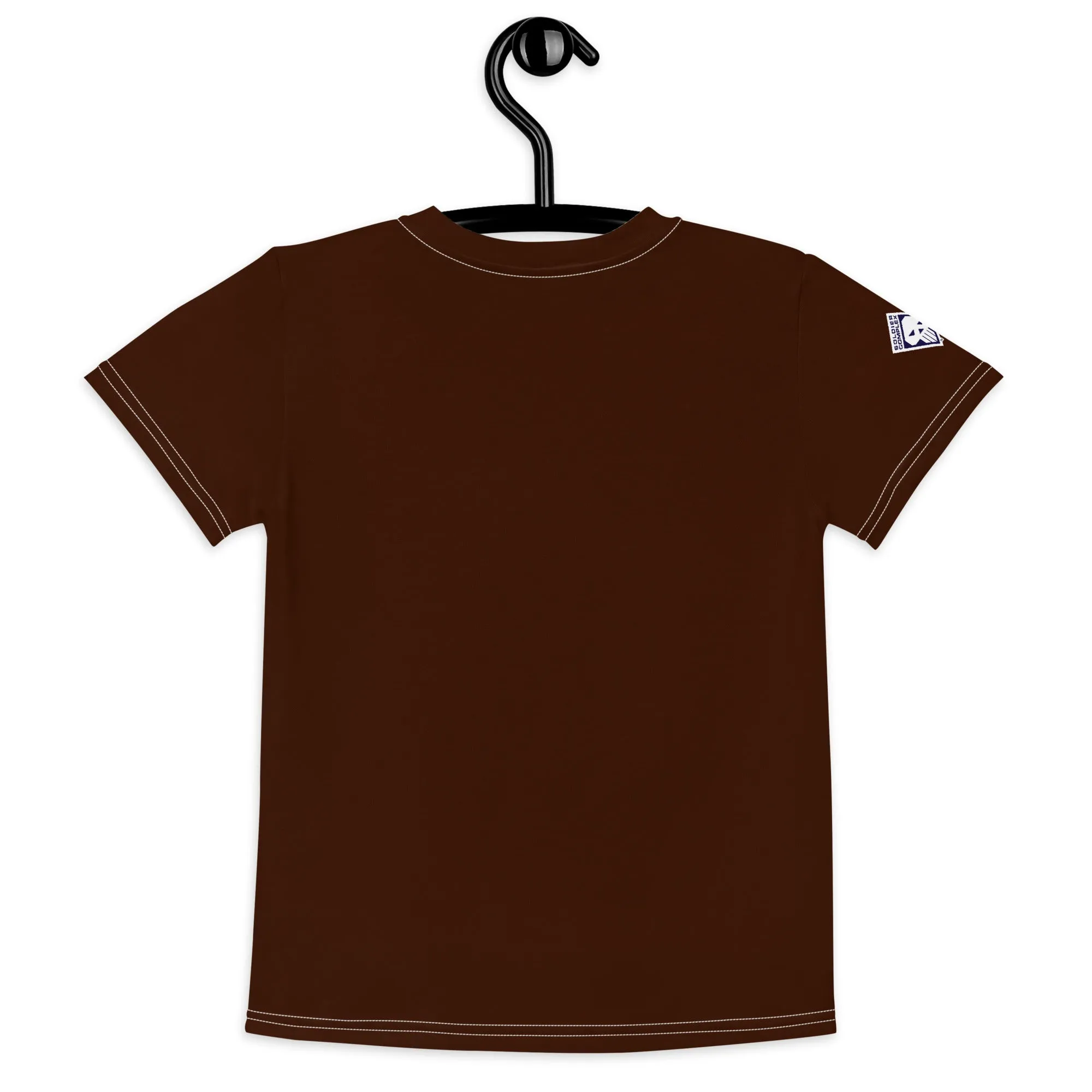 Beach Adventure: Girl's Short Sleeve Classic Jiu-Jitsu Rash Guard - Chocolate