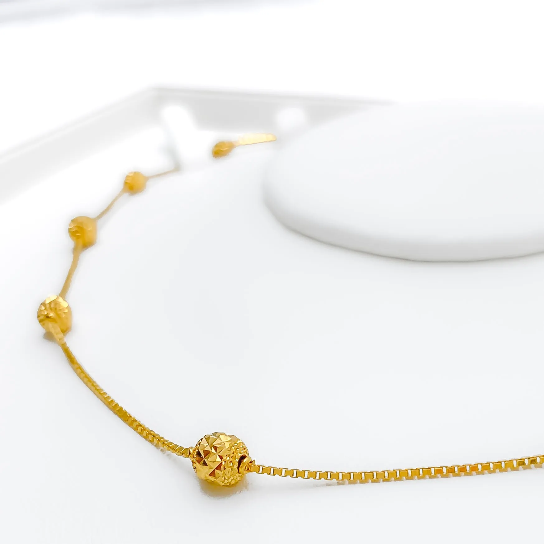 Beaded 22k Gold Necklace