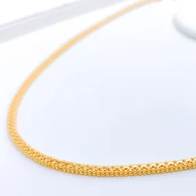 Beaded Square 22k Gold Chain - 24"