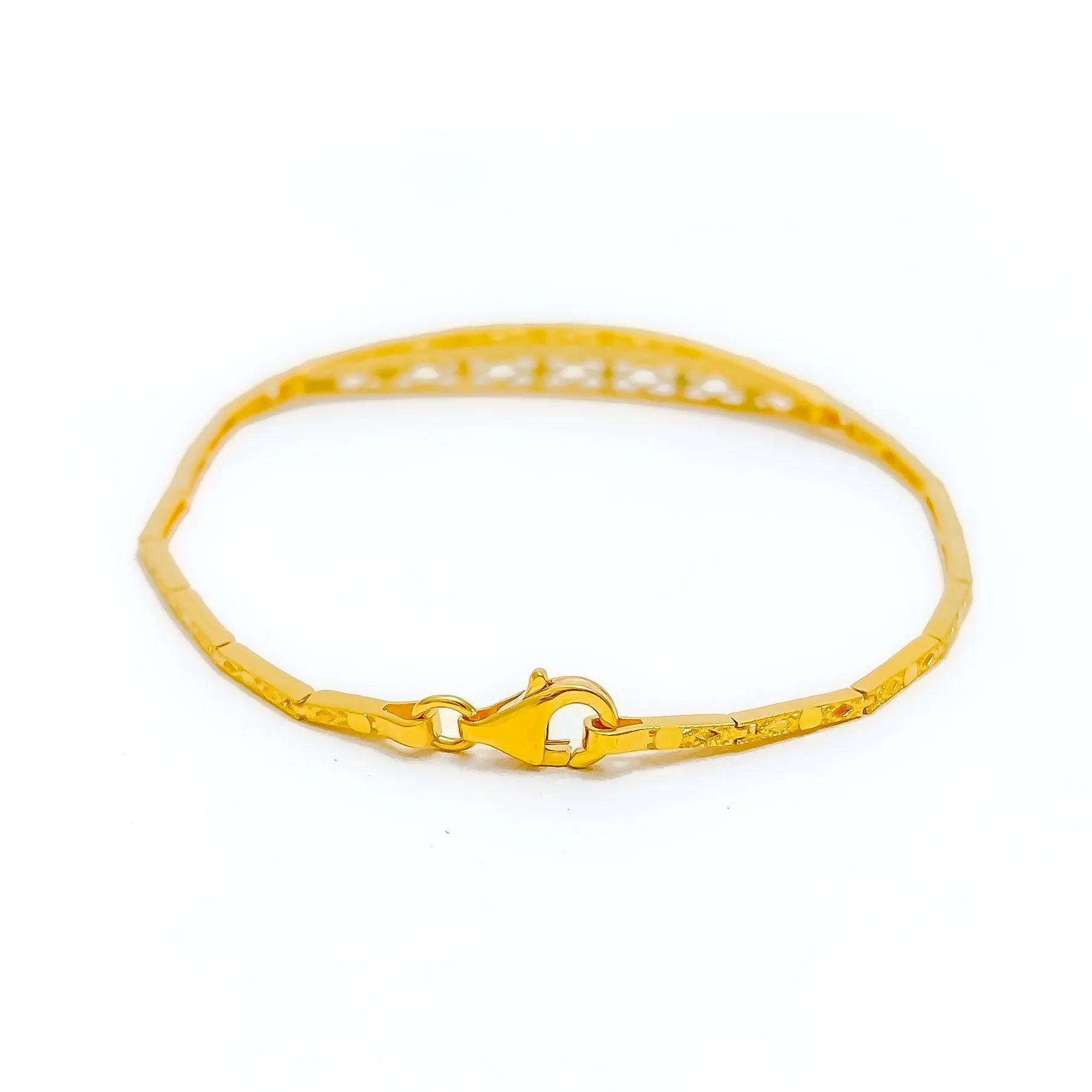 Beautiful Netted Chic 22k Gold CZ Bracelet