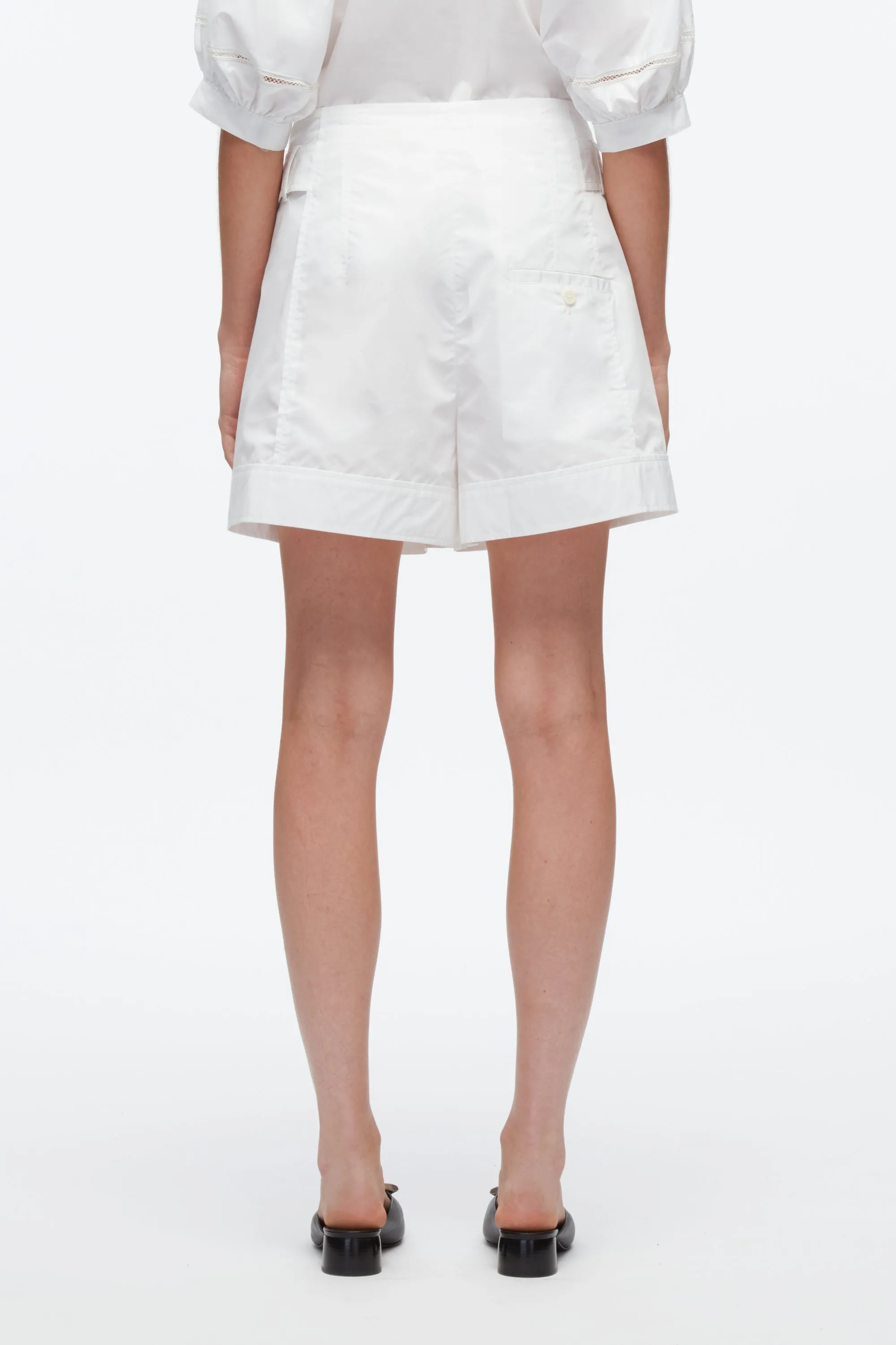 Belted Shorts With Cuffs