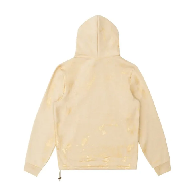 Big And Tall Metallic Print Hoodie - Fawn