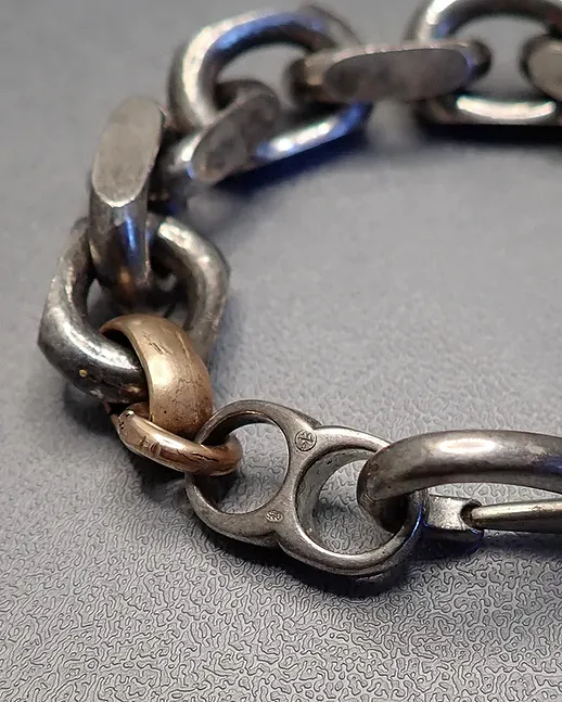 BIG NAVY LINKS BRACELET - one made