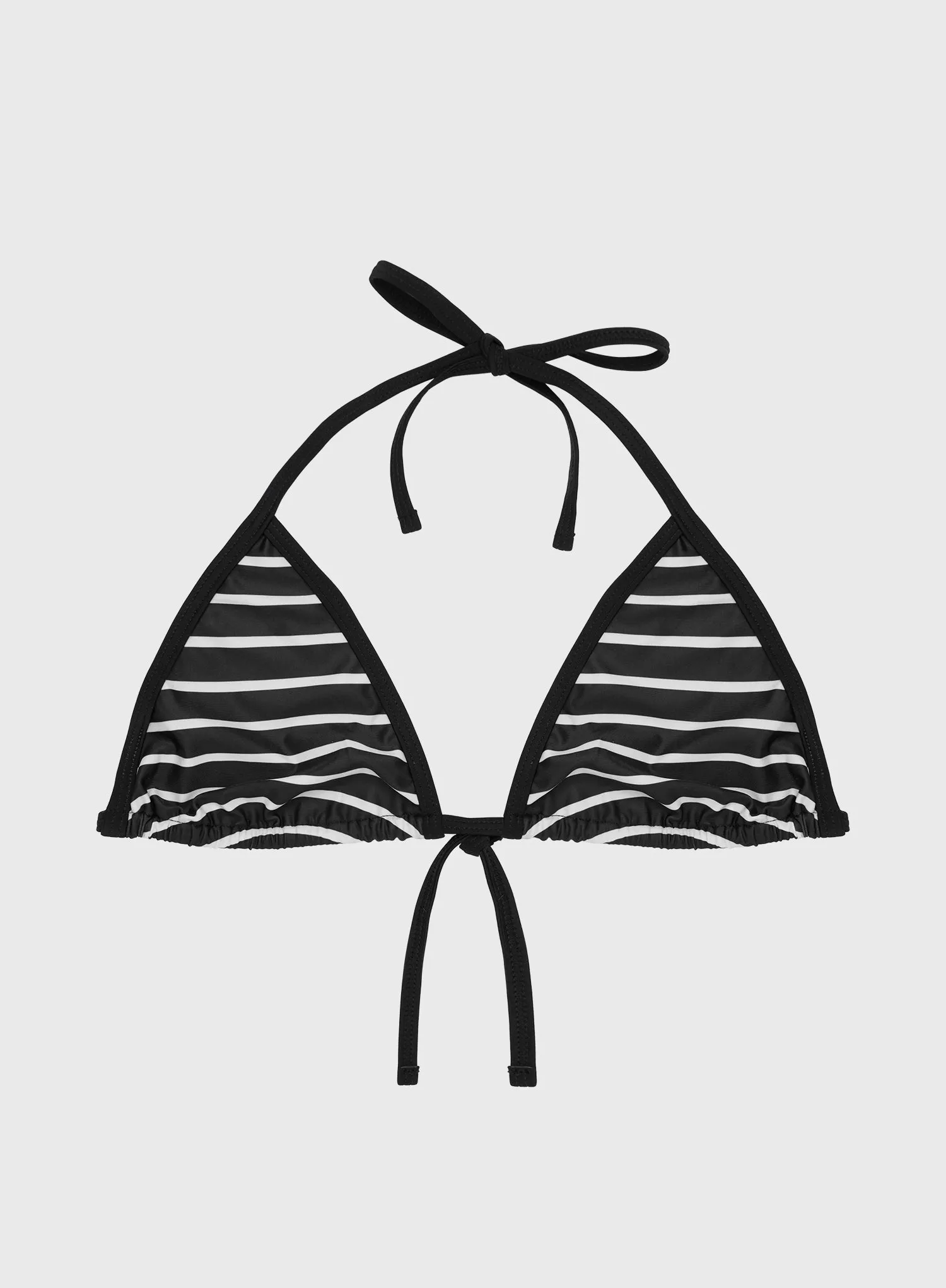 Black And White Stripe Bikini Top- Joliette