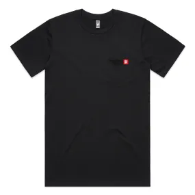 Black Pocket Tee