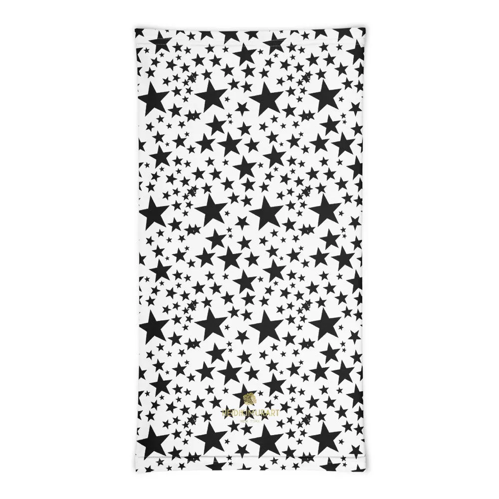 Black Stars Face Mask Cover Shield, Reusable Washable Cool Bandana-Made in USA/EU