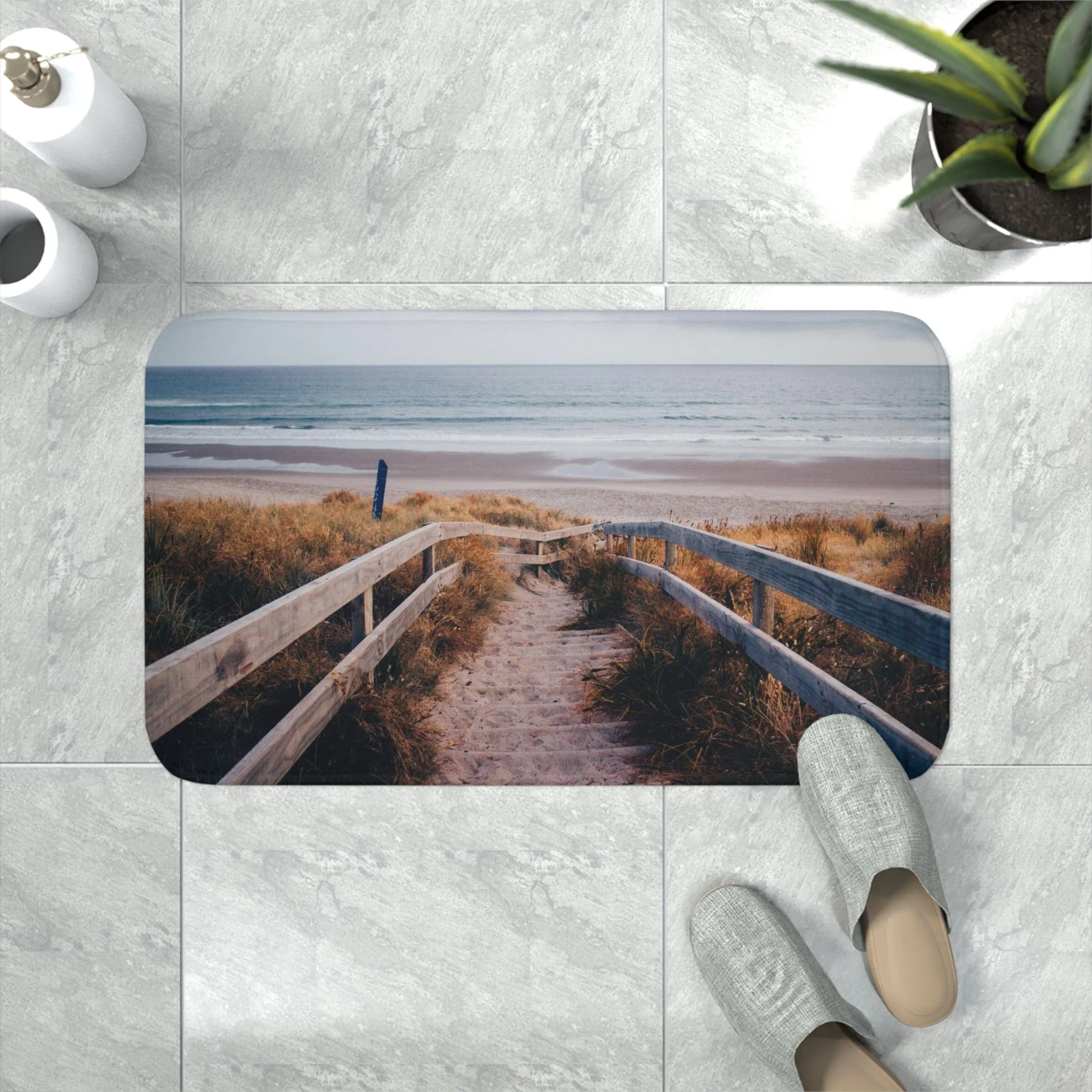 Boardwalk and Sand - Memory Foam Bath Mat