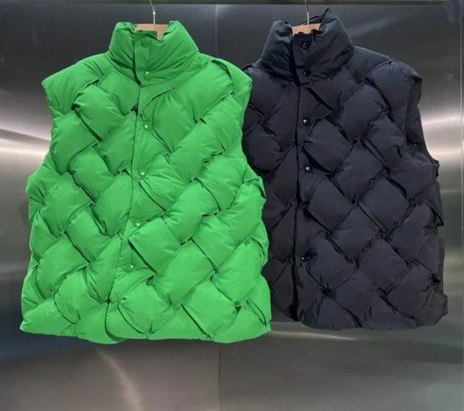 BOTTEGA VENETA INTRECCIATO NYLON VEST *GREEN/BLACK*