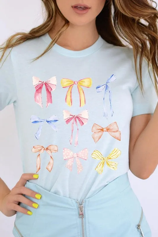 Bow Ribbon Collage Girl Era Graphic T-Shirt