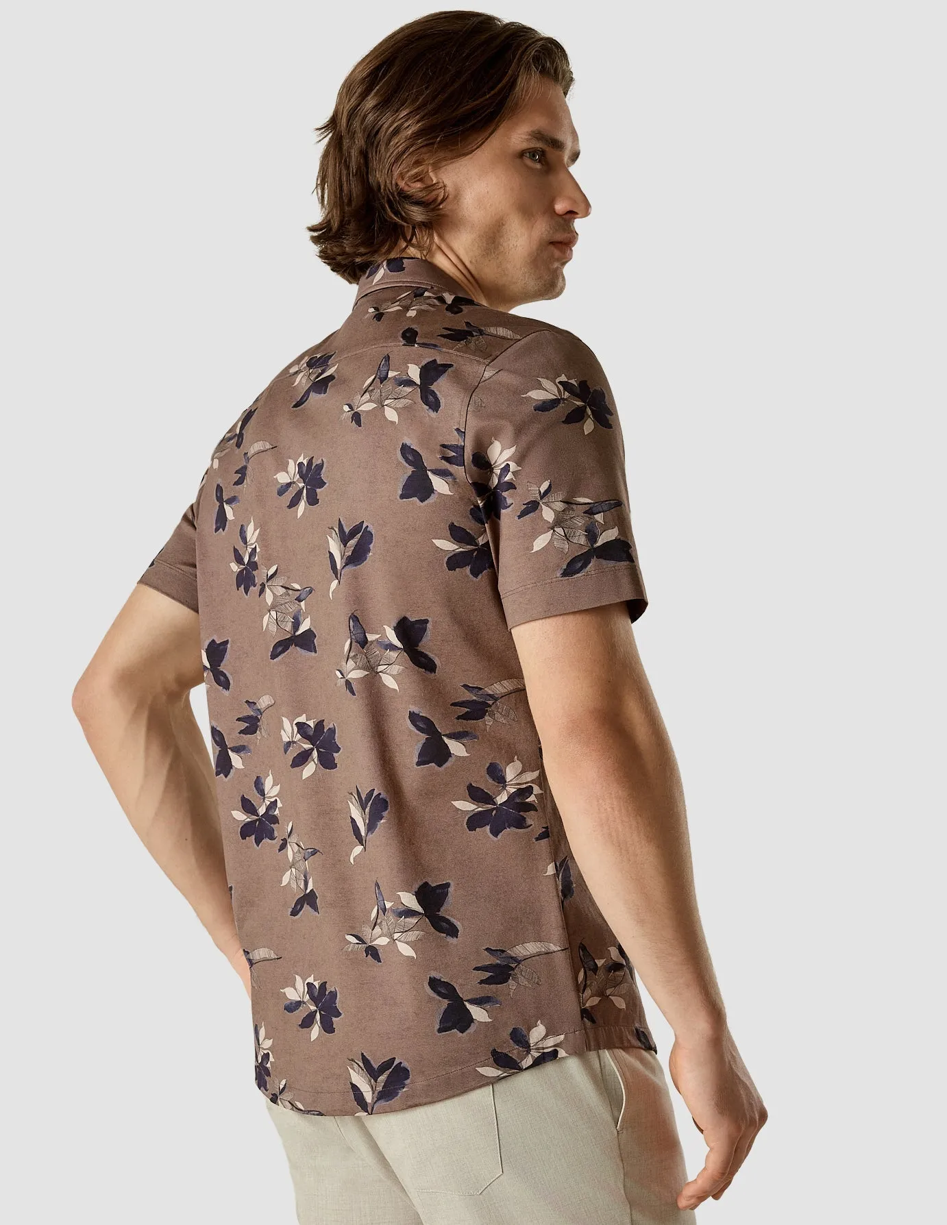 Bowling Short Sleeve Shirt Subtle Flowers