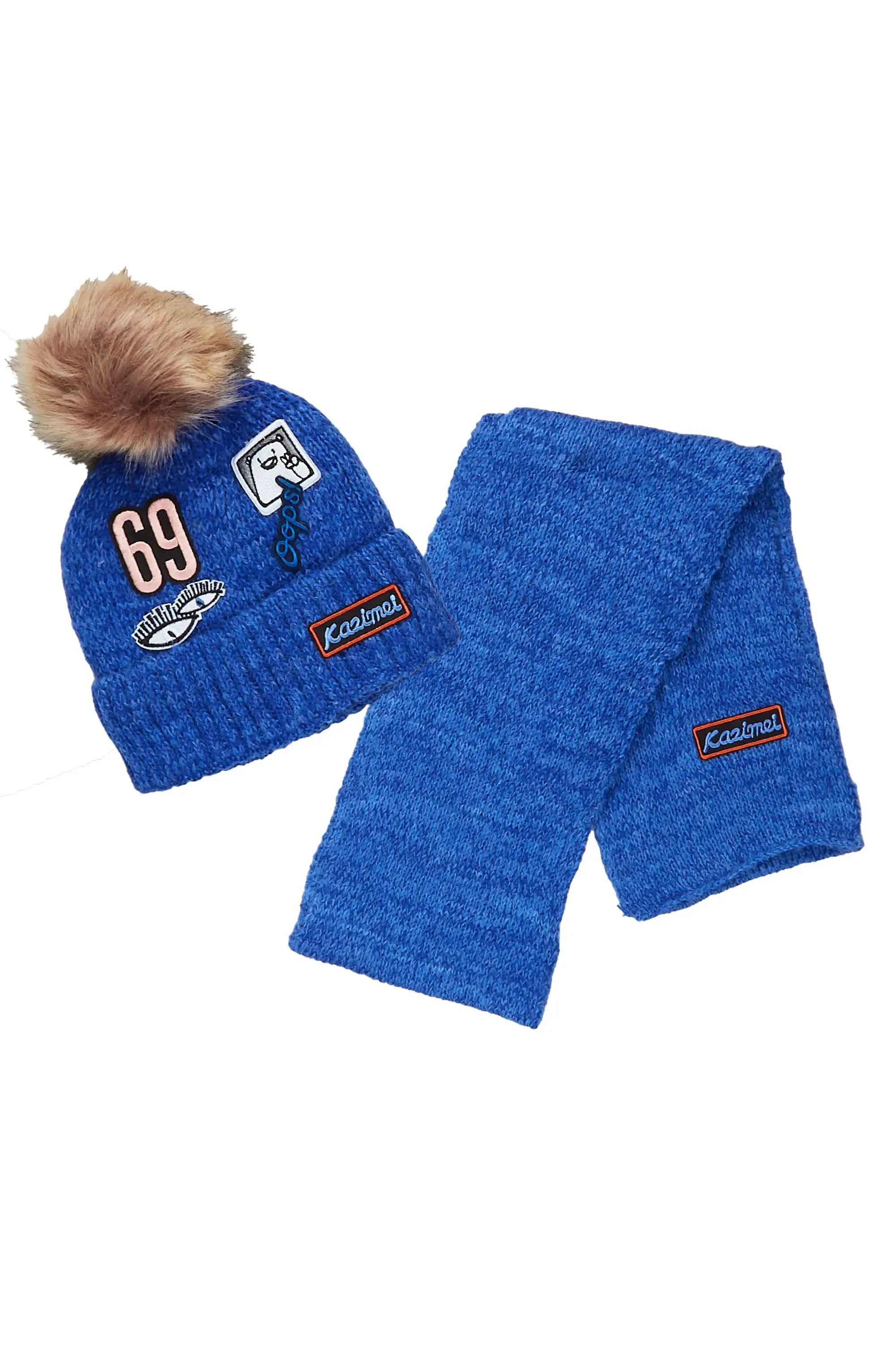 Boys Keiko Navy Patch Beanie