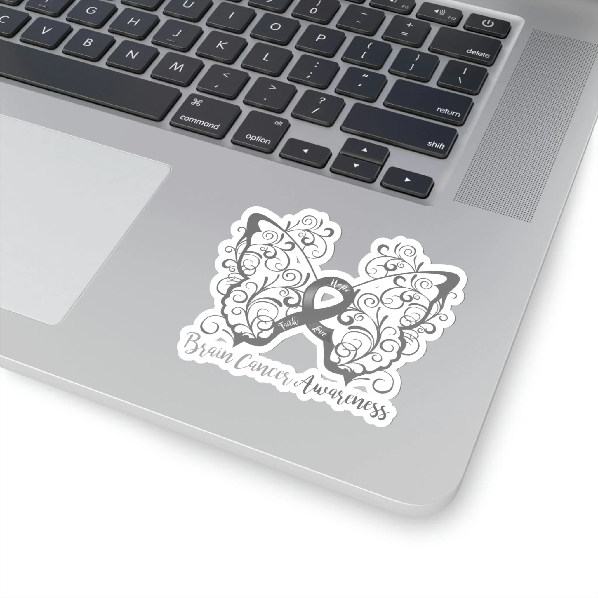 Brain Cancer Awareness Butterfly Sticker (3x3)