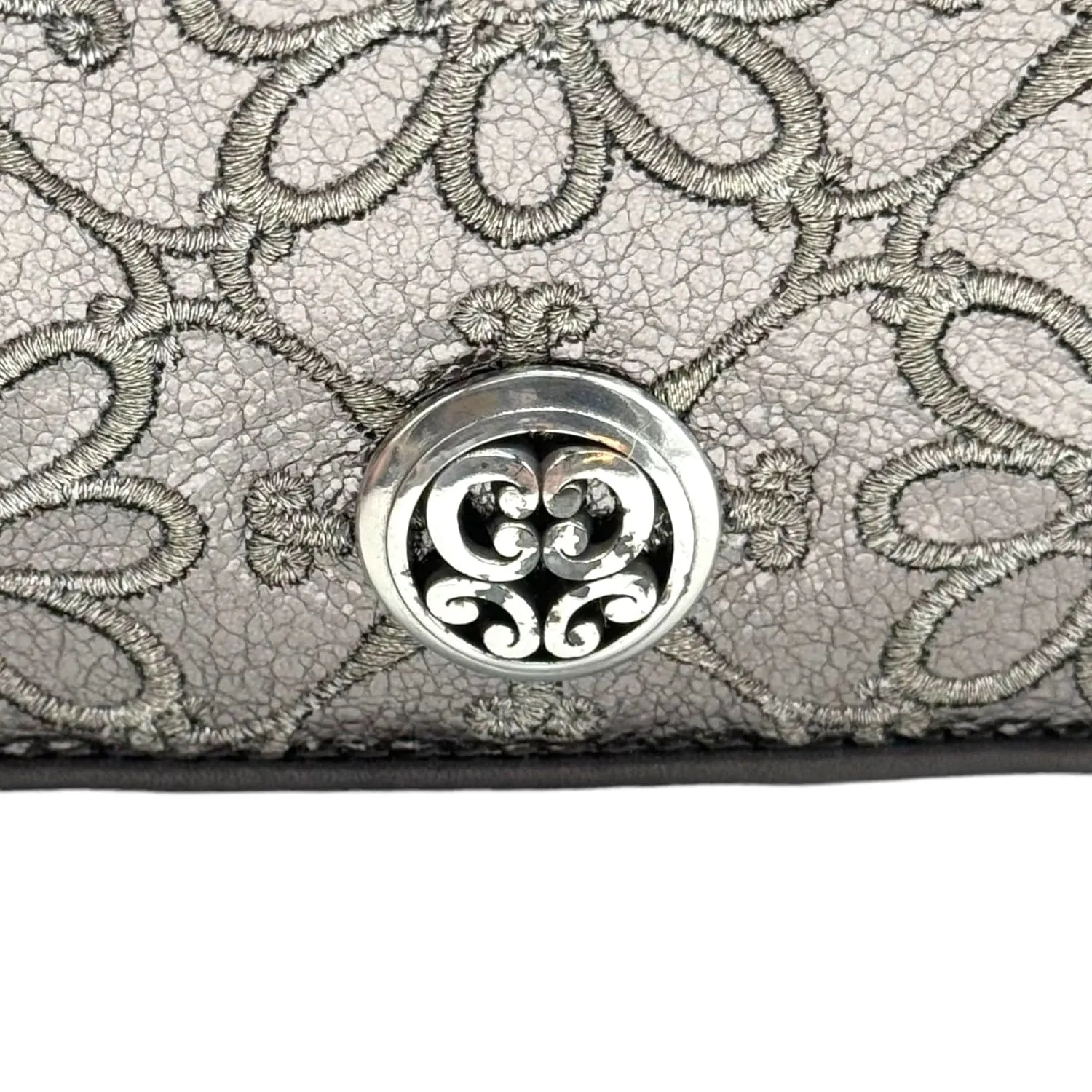 BRIGHTON "Valencia" Clutch/Wallet - Metallic Pewter