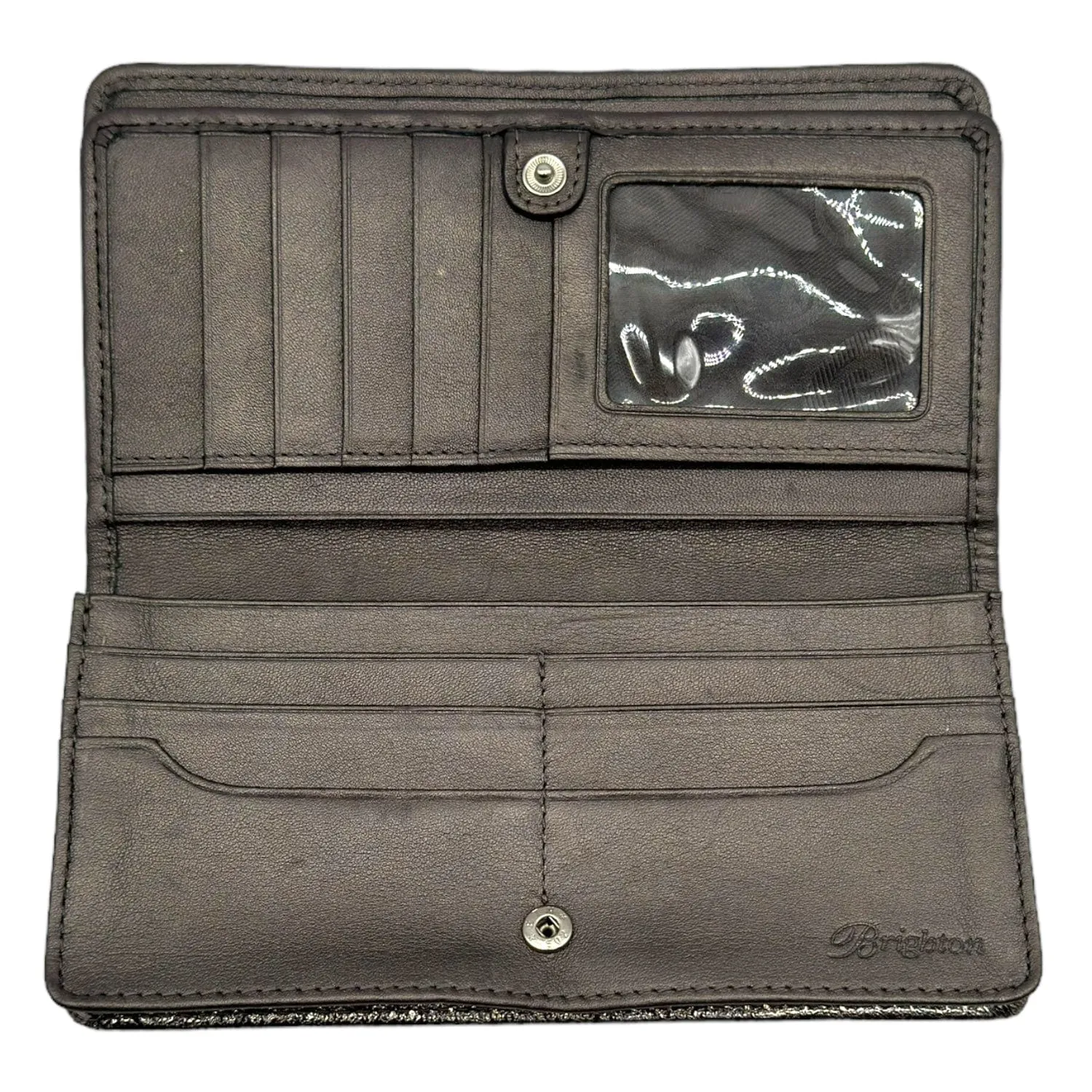 BRIGHTON "Valencia" Clutch/Wallet - Metallic Pewter