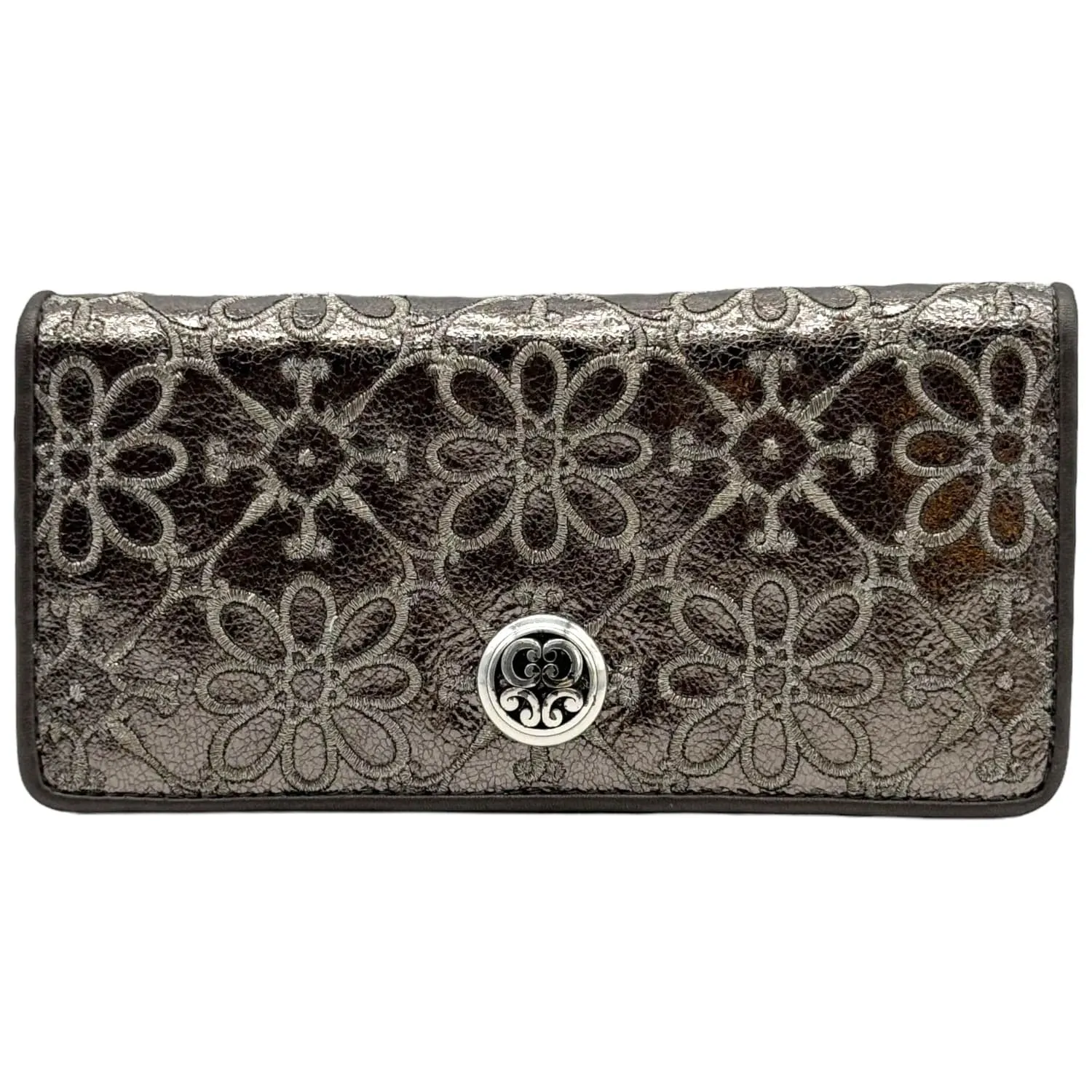 BRIGHTON "Valencia" Clutch/Wallet - Metallic Pewter