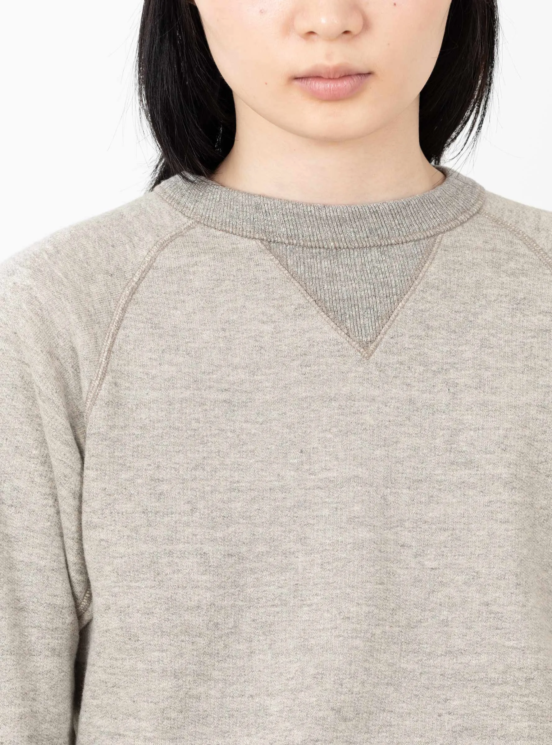 Broad Rib Crew Neck Grey