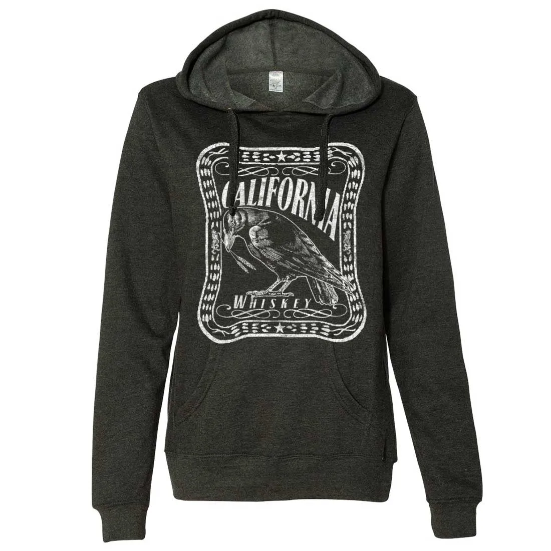 California Crow Whiskey Ladies Lightweight Fitted Hoodie