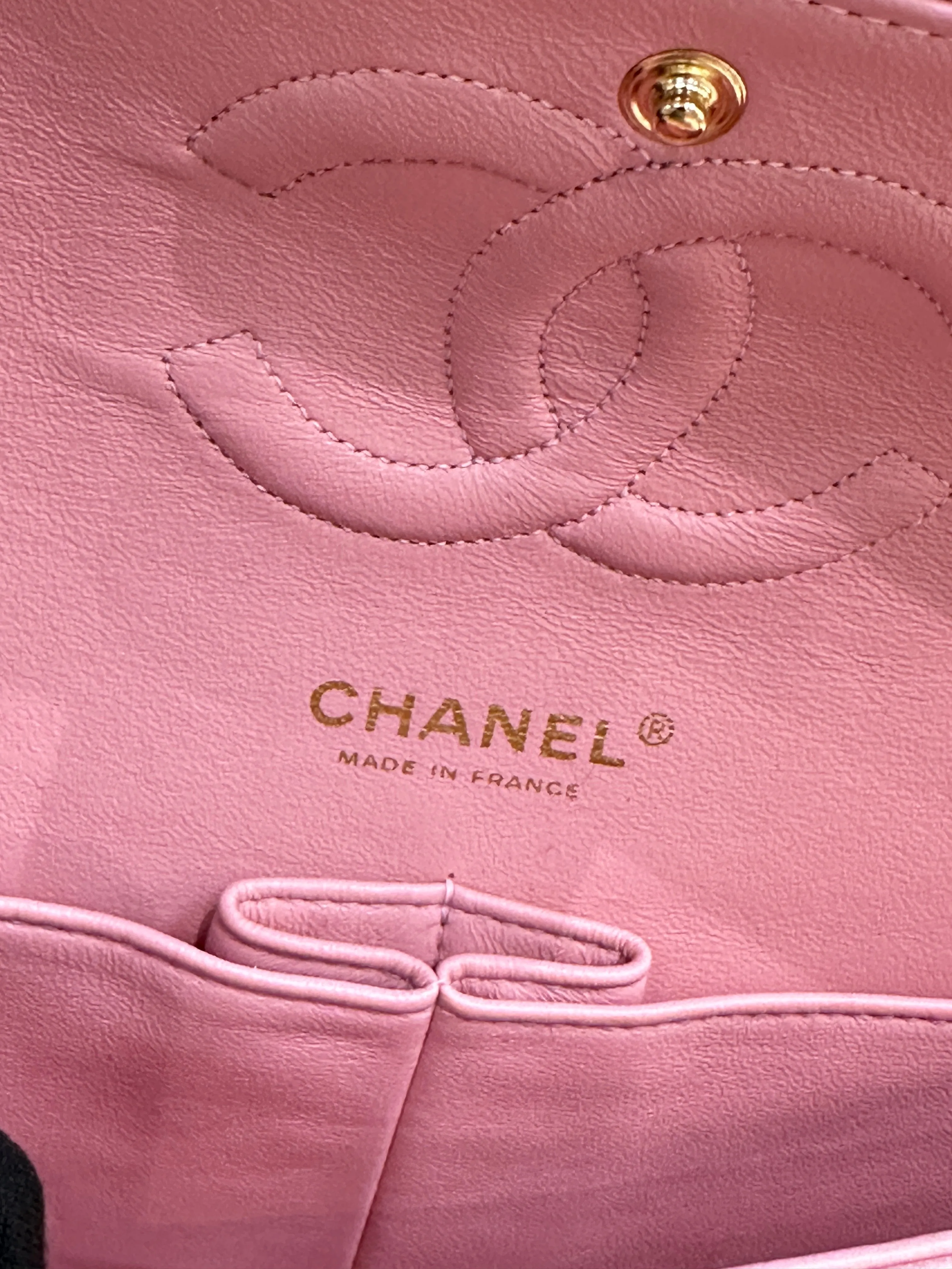 Chanel Medium Vintage Sakura Pink Caviar Classic Double Flap Bag 24K GHW