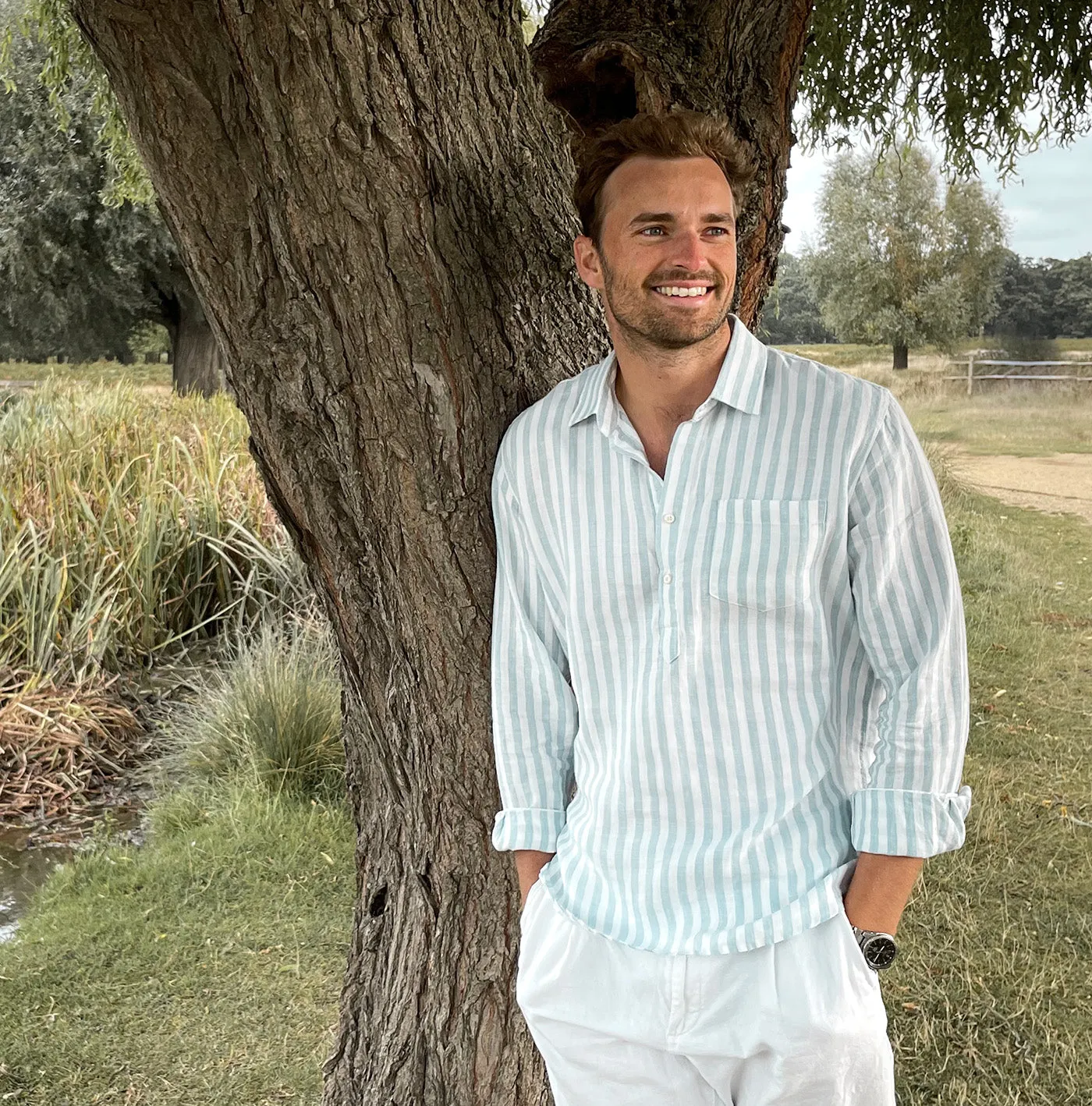 Chatham Striped Explorer Hemp Shirt