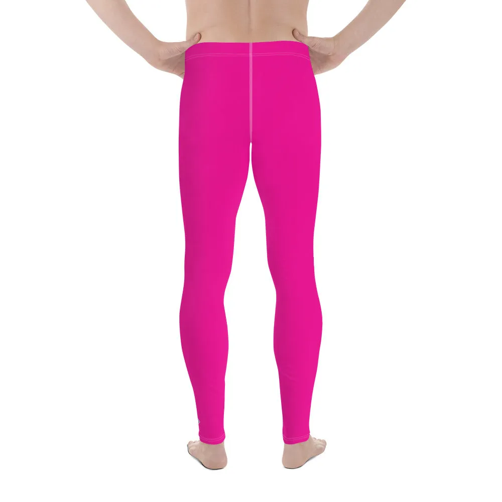 Chic Comfort: Men's Solid Color Workout Yoga Pants - Hollywood Cerise