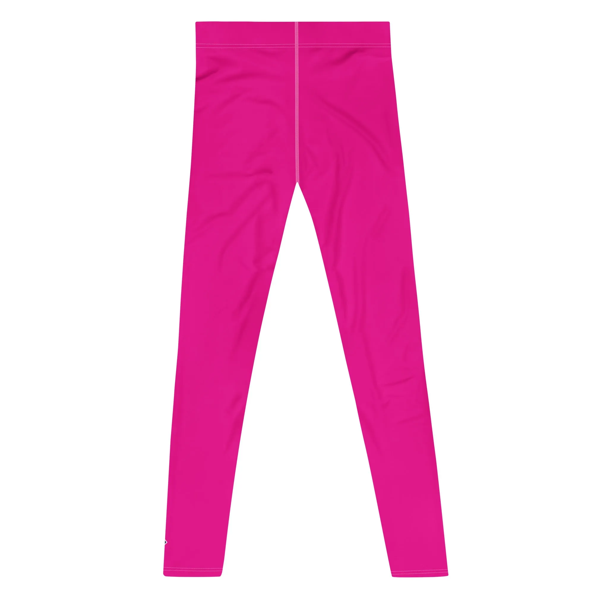 Chic Comfort: Men's Solid Color Workout Yoga Pants - Hollywood Cerise