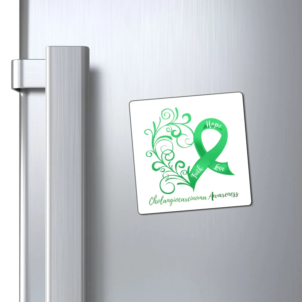 Cholangiocarcinoma Awareness Magnet (White Background) (3 Sizes Available)