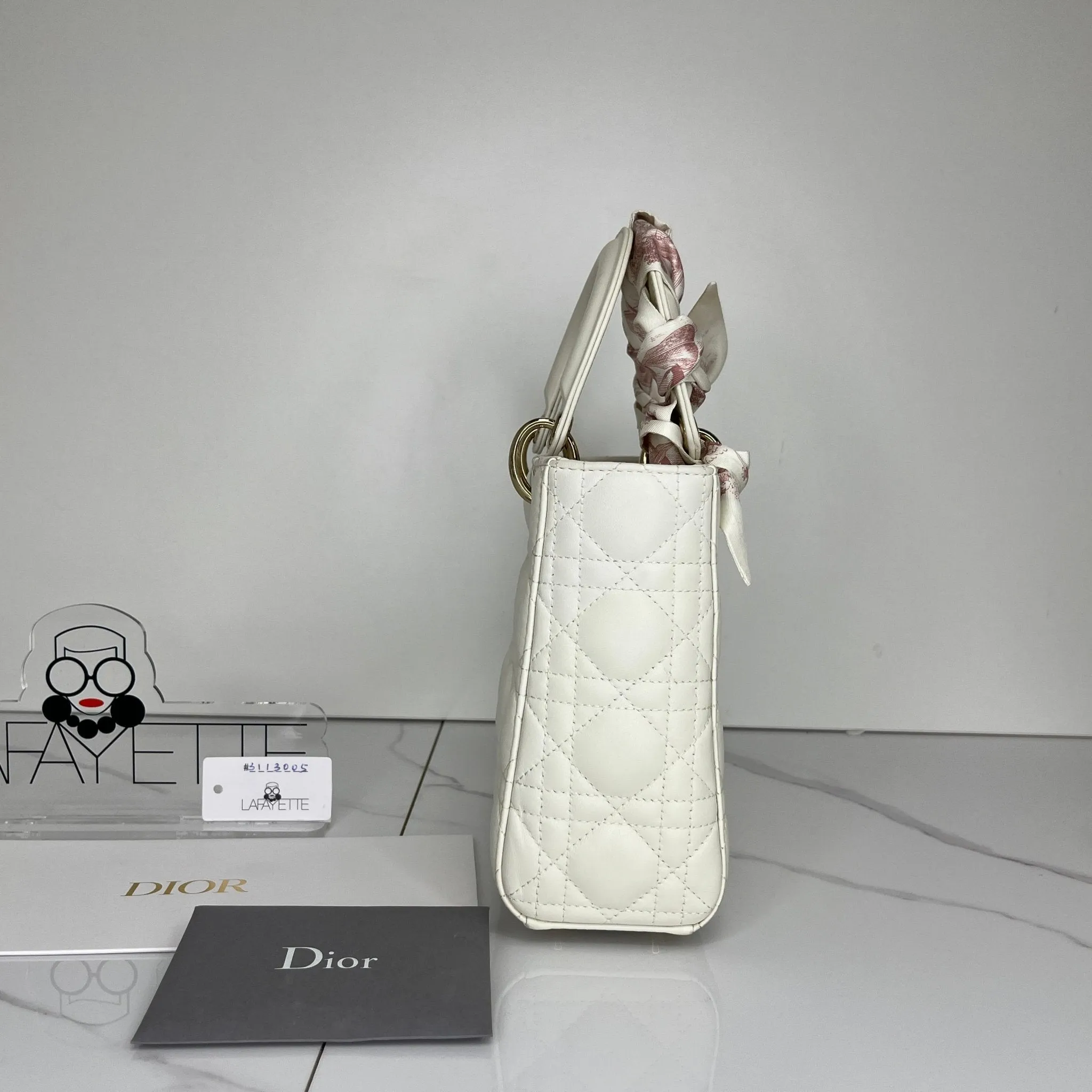 Christian Dior Lady Dior Small -White