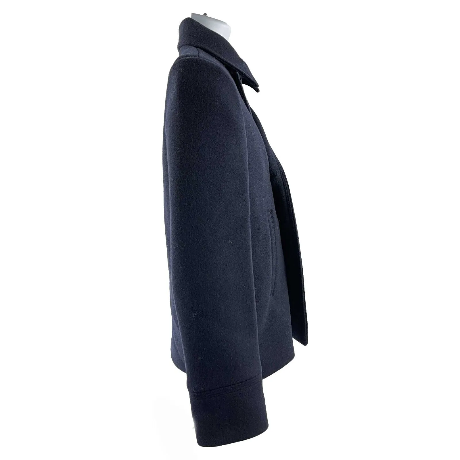 Christian Dior - Pristine - Solid Button Wool Peacoat - Navy - 36 - US 4 - Jacke