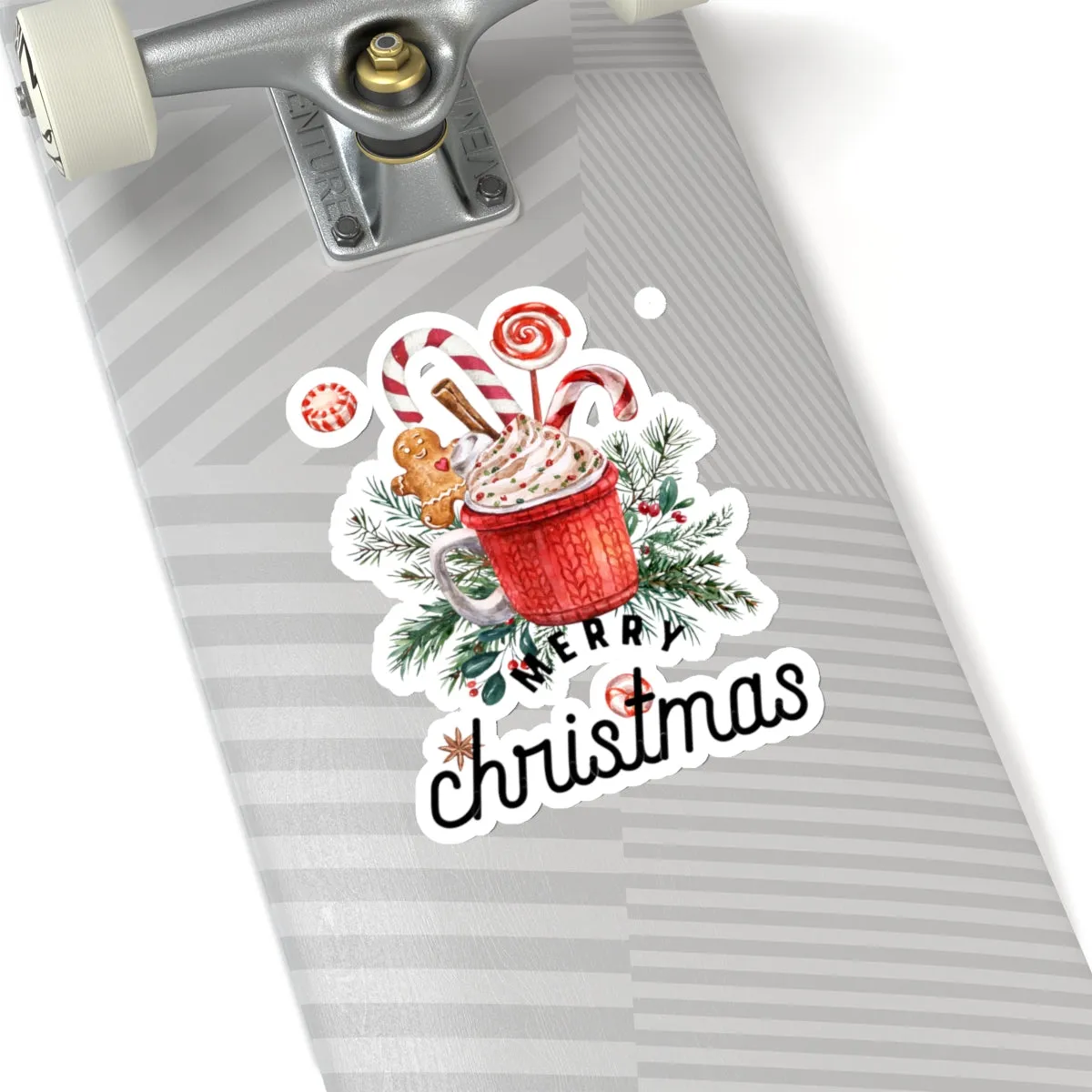 Christmas Cheer Merry Christmas Kiss-Cut Stickers