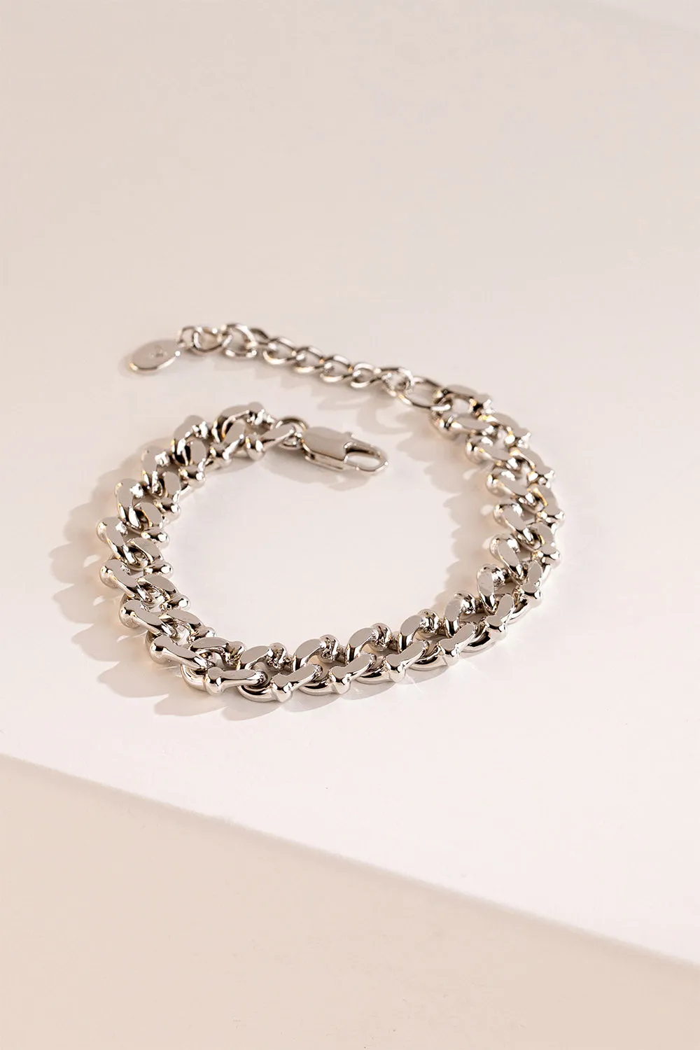 Chunky Curb Bracelet Silver